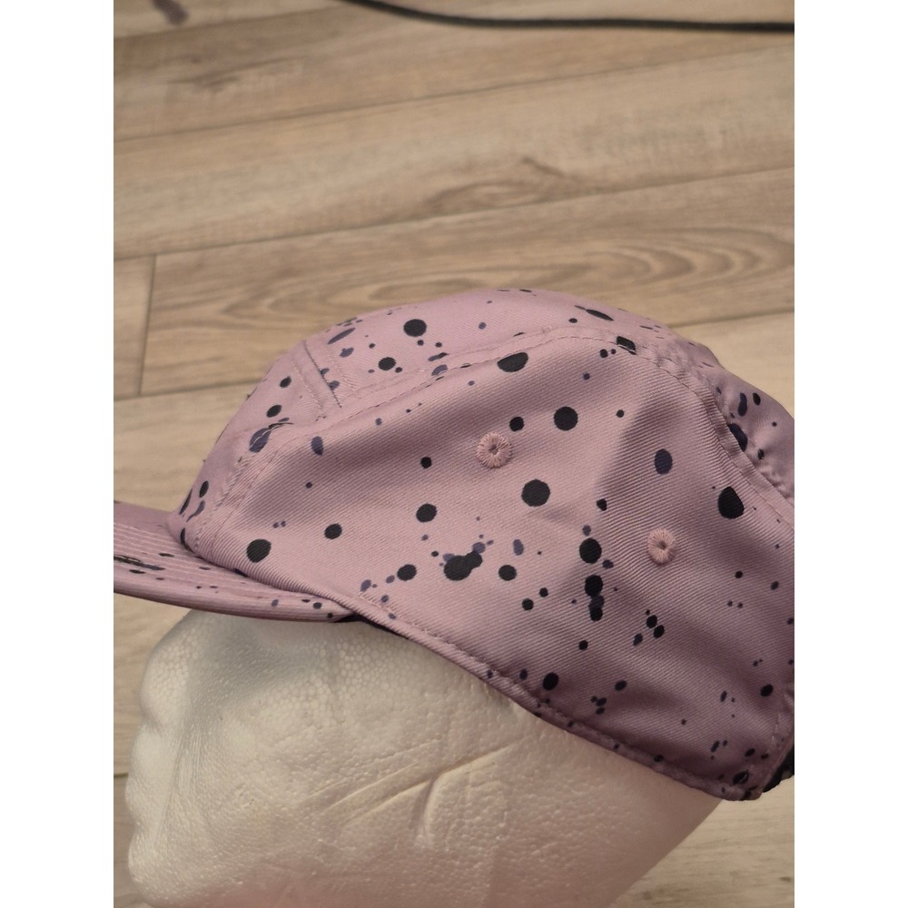 Burton Mens 5 Panel Camper Hat Purple Black Paint Splatter Logo Adjustable Cap - Picture 5 of 16